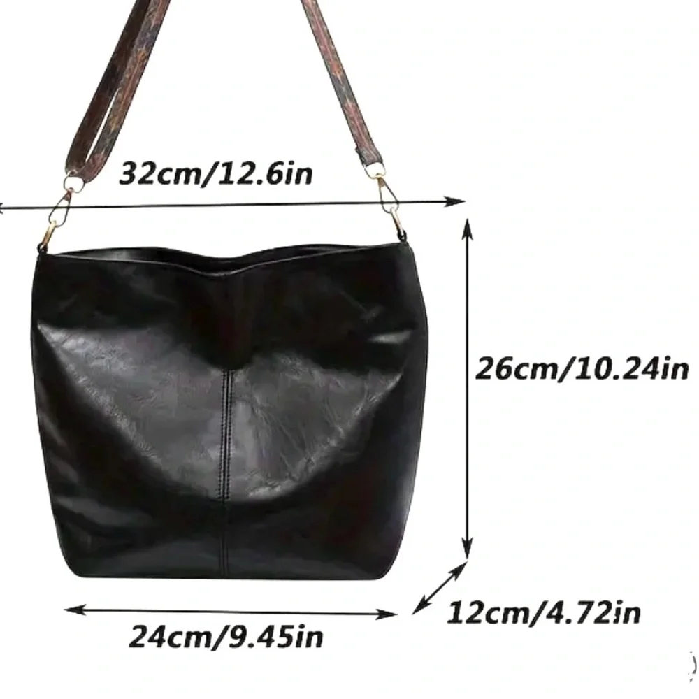 NEW Brown Faux Leather Hobo Bag Purse